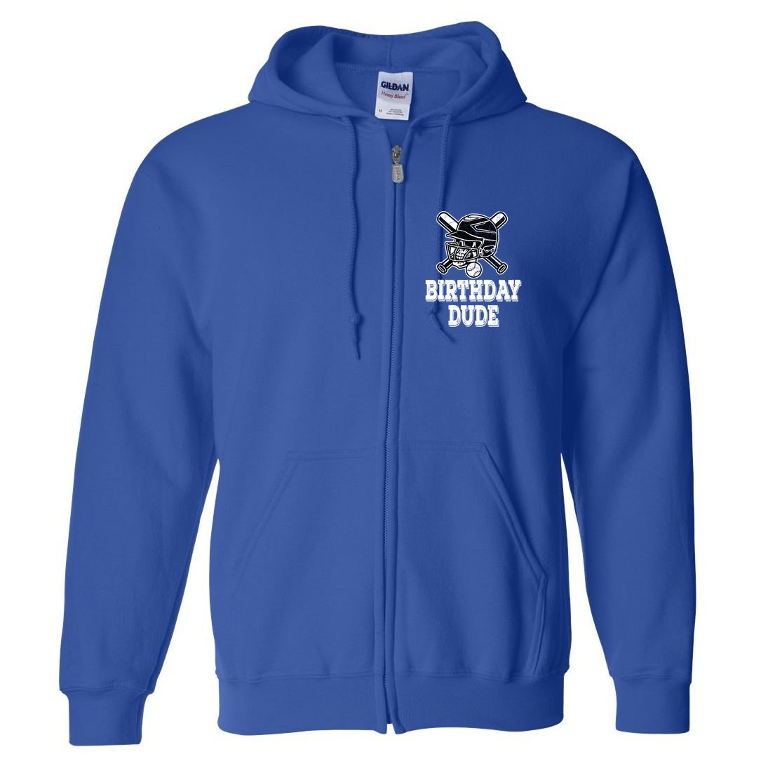 Baseball Pitcher Catcher Helmet Birthday Funny Gift Cool Gift Full Zip Hoodie