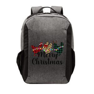 Buffalo Plaid Chickmas Merry Christmas Chicken Lover Xmas  Vector Backpack