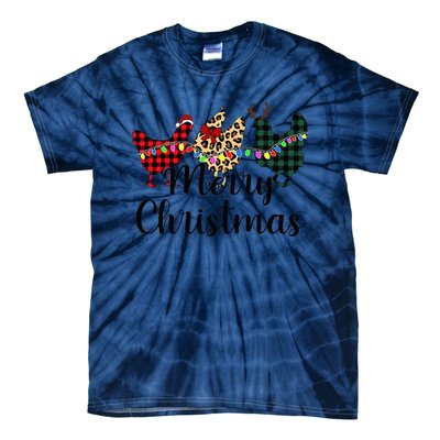 Buffalo Plaid Chickmas Merry Christmas Chicken Lover Xmas  Tie-Dye T-Shirt