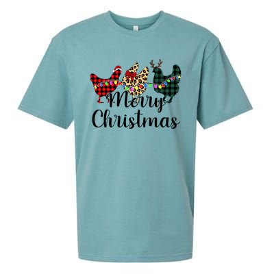 Buffalo Plaid Chickmas Merry Christmas Chicken Lover Xmas  Sueded Cloud Jersey T-Shirt