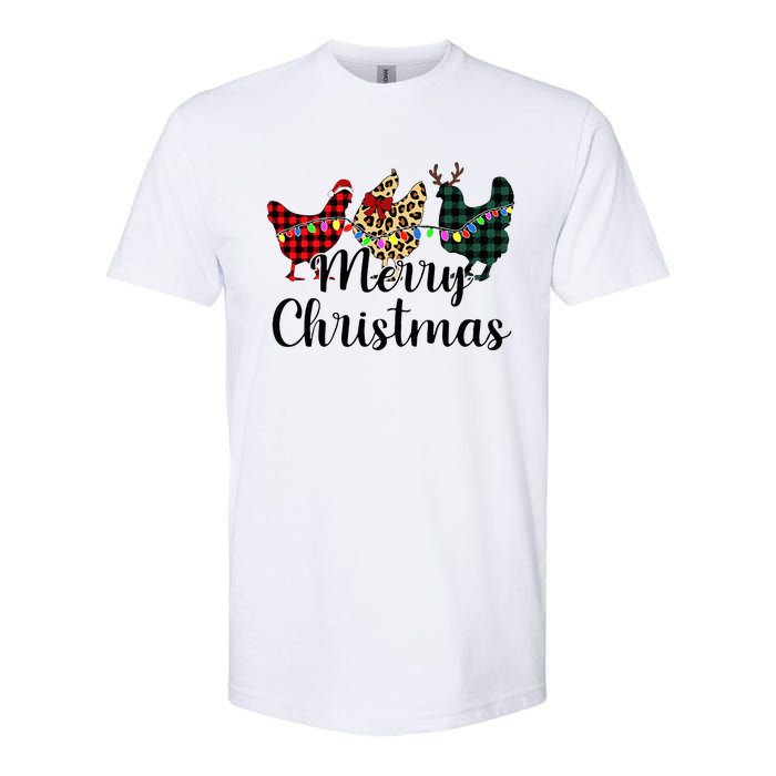 Buffalo Plaid Chickmas Merry Christmas Chicken Lover Xmas  Softstyle CVC T-Shirt