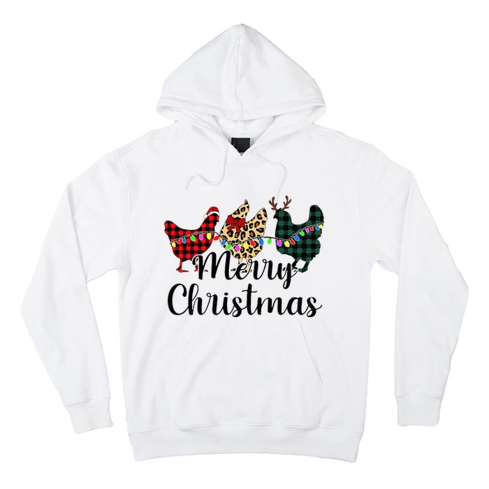 Buffalo Plaid Chickmas Merry Christmas Chicken Lover Xmas  Hoodie