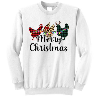 Buffalo Plaid Chickmas Merry Christmas Chicken Lover Xmas  Sweatshirt