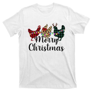 Buffalo Plaid Chickmas Merry Christmas Chicken Lover Xmas  T-Shirt