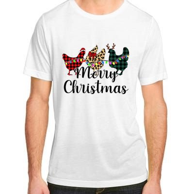 Buffalo Plaid Chickmas Merry Christmas Chicken Lover Xmas  Adult ChromaSoft Performance T-Shirt