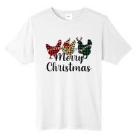 Buffalo Plaid Chickmas Merry Christmas Chicken Lover Xmas  Tall Fusion ChromaSoft Performance T-Shirt