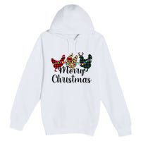 Buffalo Plaid Chickmas Merry Christmas Chicken Lover Xmas  Premium Pullover Hoodie