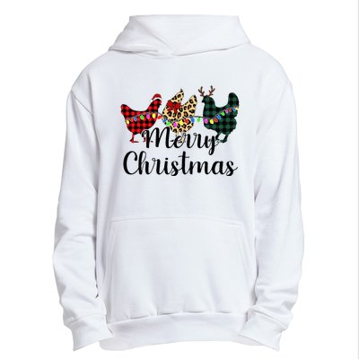 Buffalo Plaid Chickmas Merry Christmas Chicken Lover Xmas  Urban Pullover Hoodie