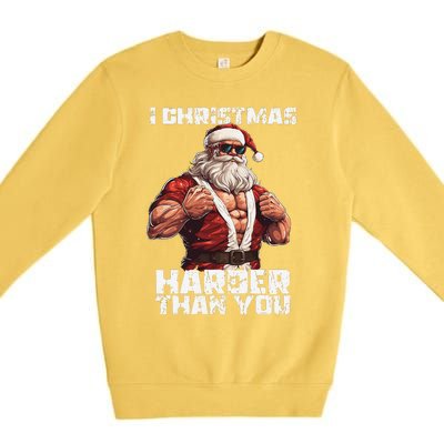 Bodybuilding Powerlifting Christmas Core Workout Iron Mass Premium Crewneck Sweatshirt