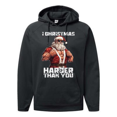 Bodybuilding Powerlifting Christmas Core Workout Iron Mass Performance Fleece Hoodie