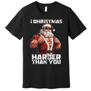 Bodybuilding Powerlifting Christmas Core Workout Iron Mass Premium T-Shirt