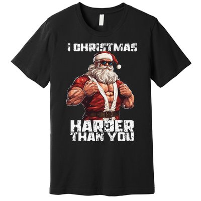 Bodybuilding Powerlifting Christmas Core Workout Iron Mass Premium T-Shirt