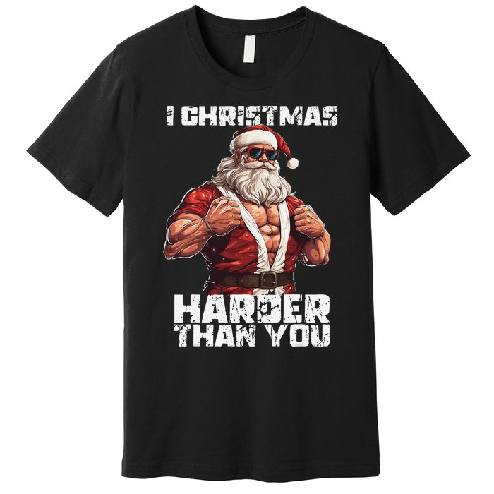 Bodybuilding Powerlifting Christmas Core Workout Iron Mass Premium T-Shirt