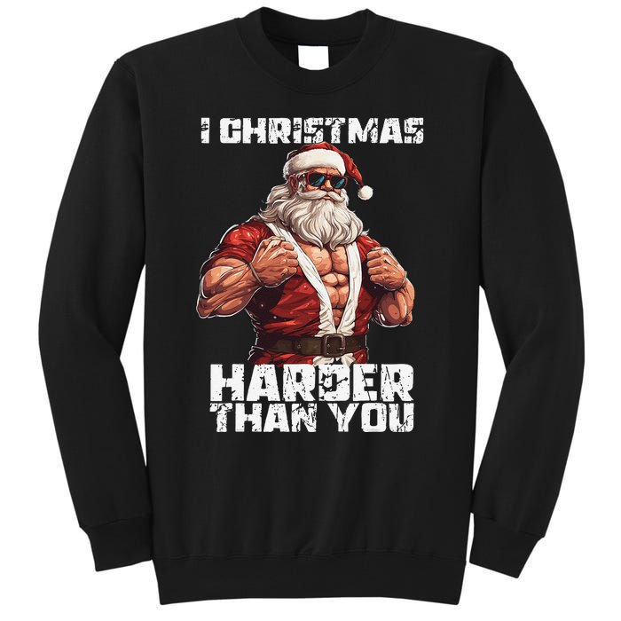 Bodybuilding Powerlifting Christmas Core Workout Iron Mass Tall Sweatshirt