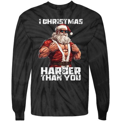 Bodybuilding Powerlifting Christmas Core Workout Iron Mass Tie-Dye Long Sleeve Shirt