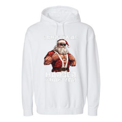 Bodybuilding Powerlifting Christmas Core Workout Iron Mass Garment-Dyed Fleece Hoodie