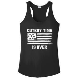 Bold Patriotic Cutesy Time Is Over Design Ladies PosiCharge Competitor Racerback Tank