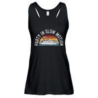 Best Pontoon Captain Gifts Boat Party In Slow Motion Ladies Essential Flowy Tank