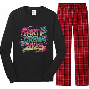 Bright Party Crew 2025 Festive New YearS Eve Group Outfit Gift Long Sleeve Pajama Set