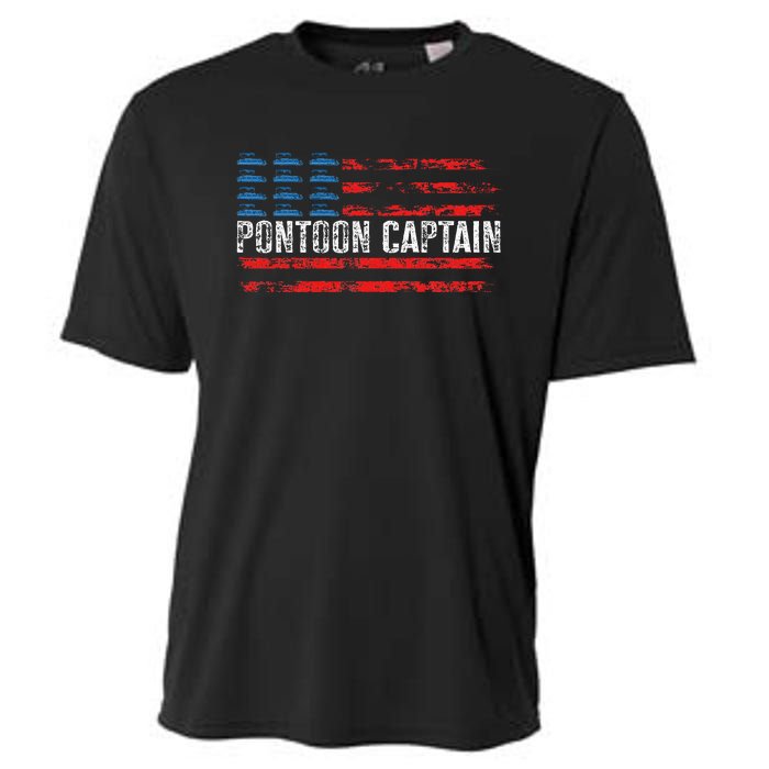 Boating Pontoon Captain 4th Of July Pontoon Boat Cooling Performance Crew T-Shirt