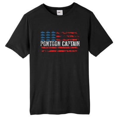 Boating Pontoon Captain 4th Of July Pontoon Boat Tall Fusion ChromaSoft Performance T-Shirt