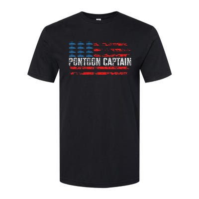 Boating Pontoon Captain 4th Of July Pontoon Boat Softstyle CVC T-Shirt