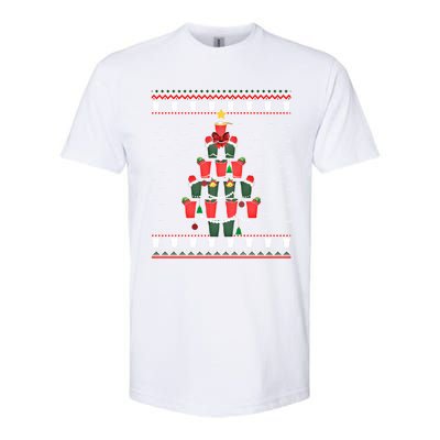 Beer Pong Christmas Tree Ugly Xmas Sweater Cute Gift Softstyle CVC T-Shirt