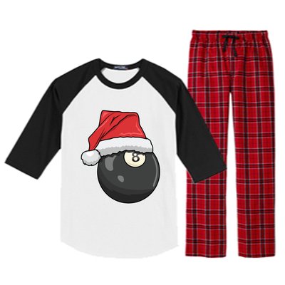 Billiards Player Christmas Costume Pool Funny Gift Raglan Sleeve Pajama Set