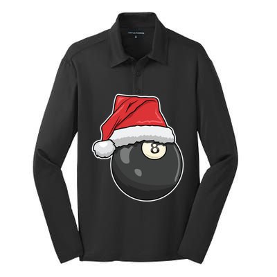 Billiards Player Christmas Costume Pool Funny Gift Silk Touch Performance Long Sleeve Polo