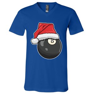 Billiards Player Christmas Costume Pool Funny Gift V-Neck T-Shirt