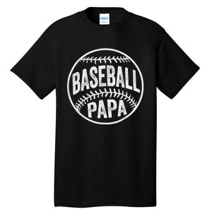 Baseball Papa Coach Father's Day Tall T-Shirt