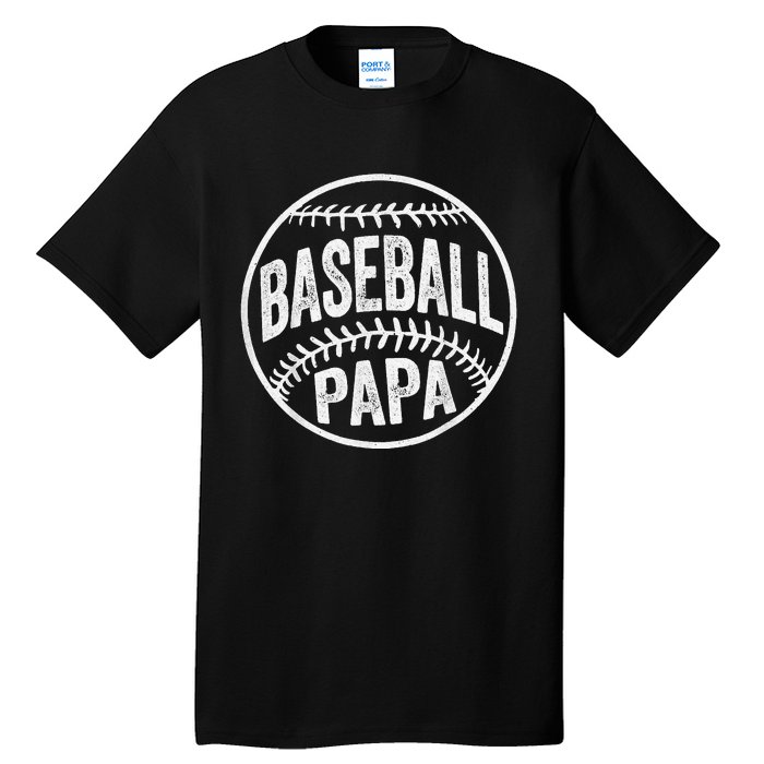 Baseball Papa Coach Father's Day Tall T-Shirt