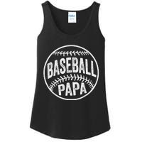 Baseball Papa Coach Father's Day Ladies Essential Tank