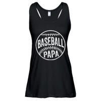 Baseball Papa Coach Father's Day Ladies Essential Flowy Tank