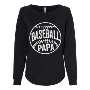 Baseball Papa Coach Father's Day Womens California Wash Sweatshirt