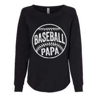 Baseball Papa Coach Father's Day Womens California Wash Sweatshirt