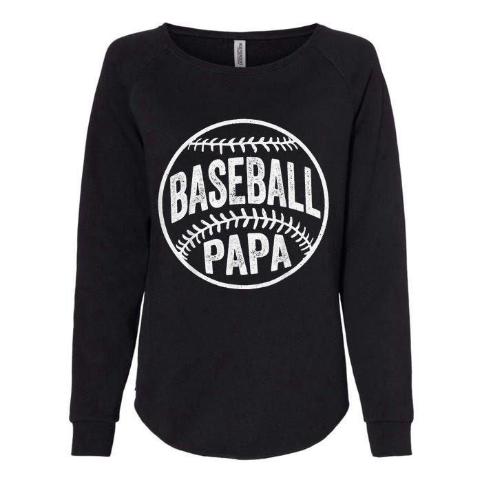 Baseball Papa Coach Father's Day Womens California Wash Sweatshirt