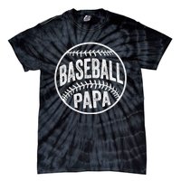 Baseball Papa Coach Father's Day Tie-Dye T-Shirt