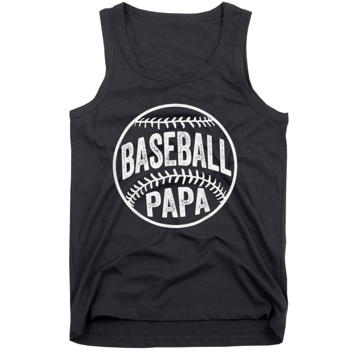 Baseball Papa Coach Father's Day Tank Top