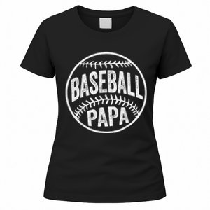 Baseball Papa Coach Father's Day Women's T-Shirt