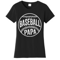 Baseball Papa Coach Father's Day Women's T-Shirt