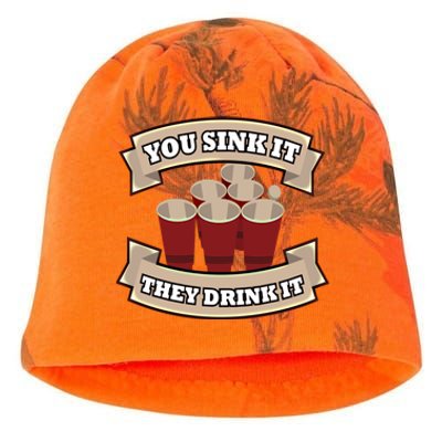 Beer Pong Costume I Beer Pong Gift Kati - Camo Knit Beanie