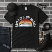 Best Pontoon Captain Boat Party In Slow Motion Tall T-Shirt