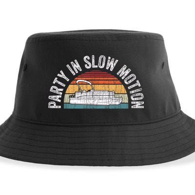 Best Pontoon Captain Boat Party In Slow Motion Sustainable Bucket Hat