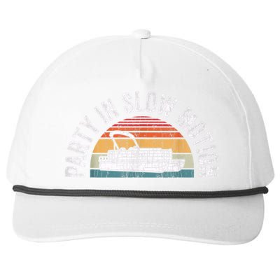 Best Pontoon Captain Boat Party In Slow Motion Snapback Five-Panel Rope Hat