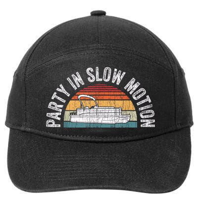 Best Pontoon Captain Boat Party In Slow Motion 7-Panel Snapback Hat