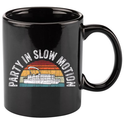 Best Pontoon Captain Boat Party In Slow Motion 11oz C Handle Ceramic Mug
