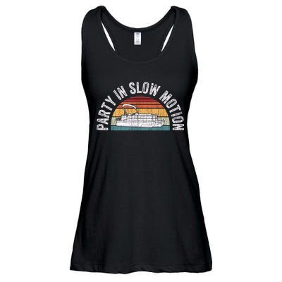Best Pontoon Captain Boat Party In Slow Motion Ladies Essential Flowy Tank