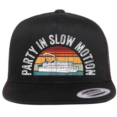 Best Pontoon Captain Boat Party In Slow Motion Flatbill Hat
