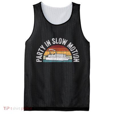 Best Pontoon Captain Boat Party In Slow Motion Mesh Reversible Basketball Jersey Tank